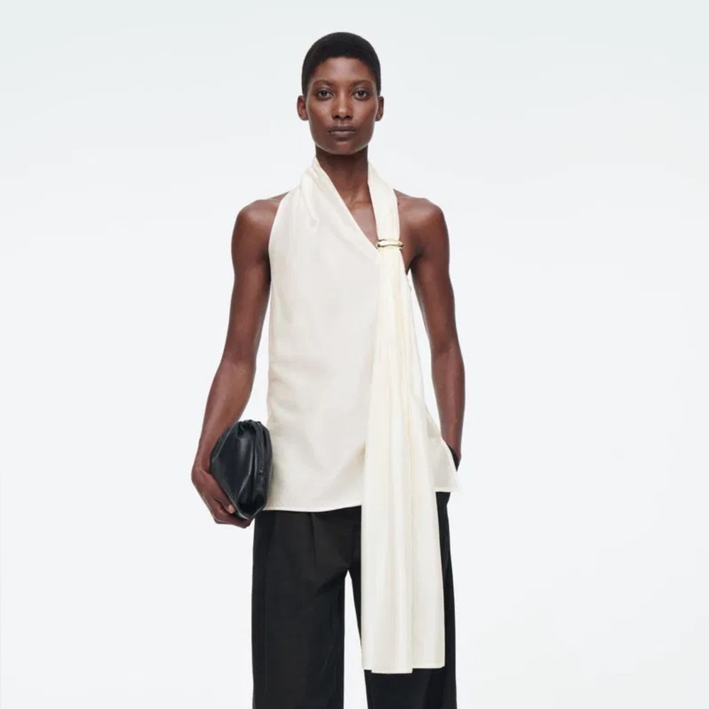 NWT COS Ivory Top w/ Gold Detail